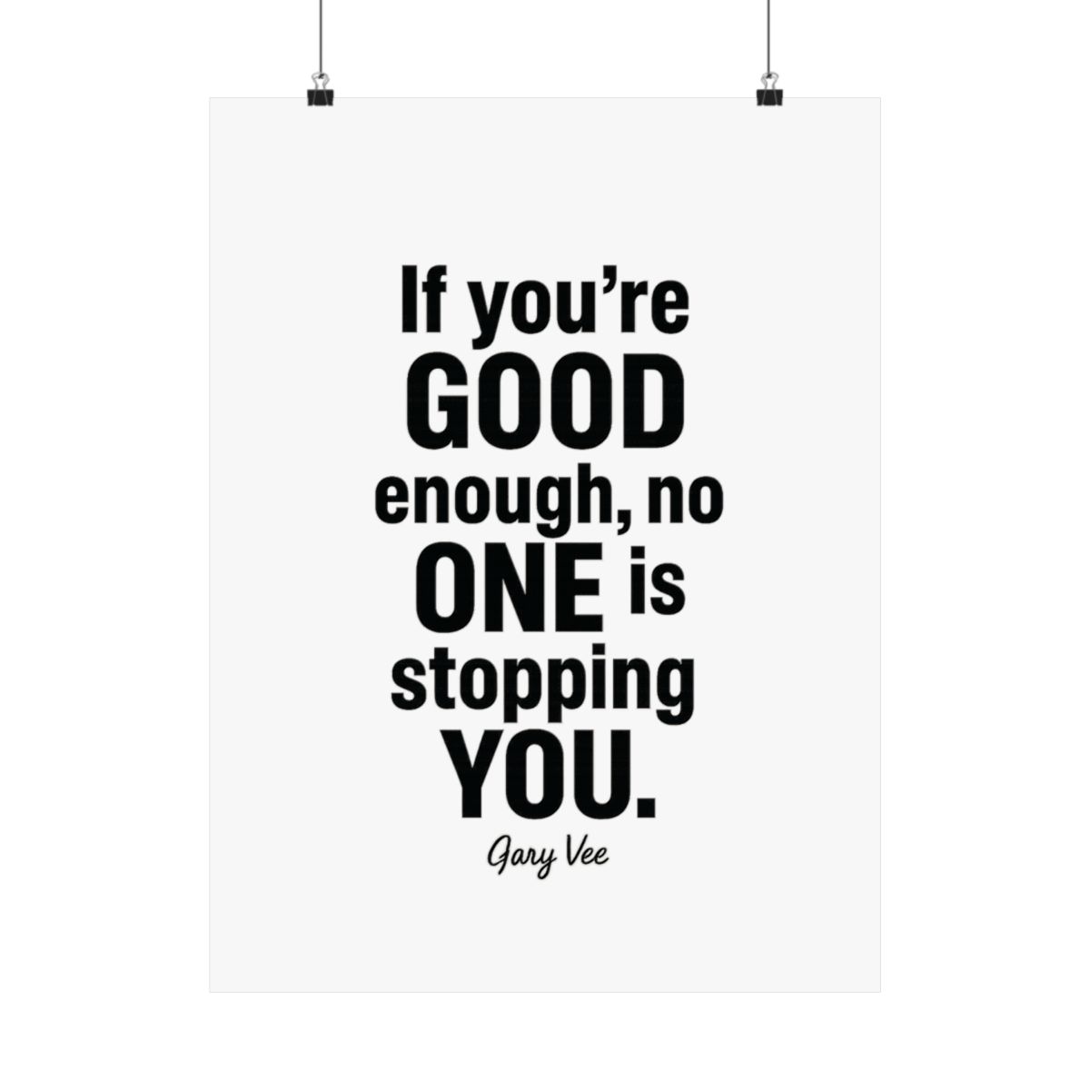 Gary Vee 'No One Stopping You' Motivational Poster | Minimalist Wall Art - alternate angle 4, merchandise