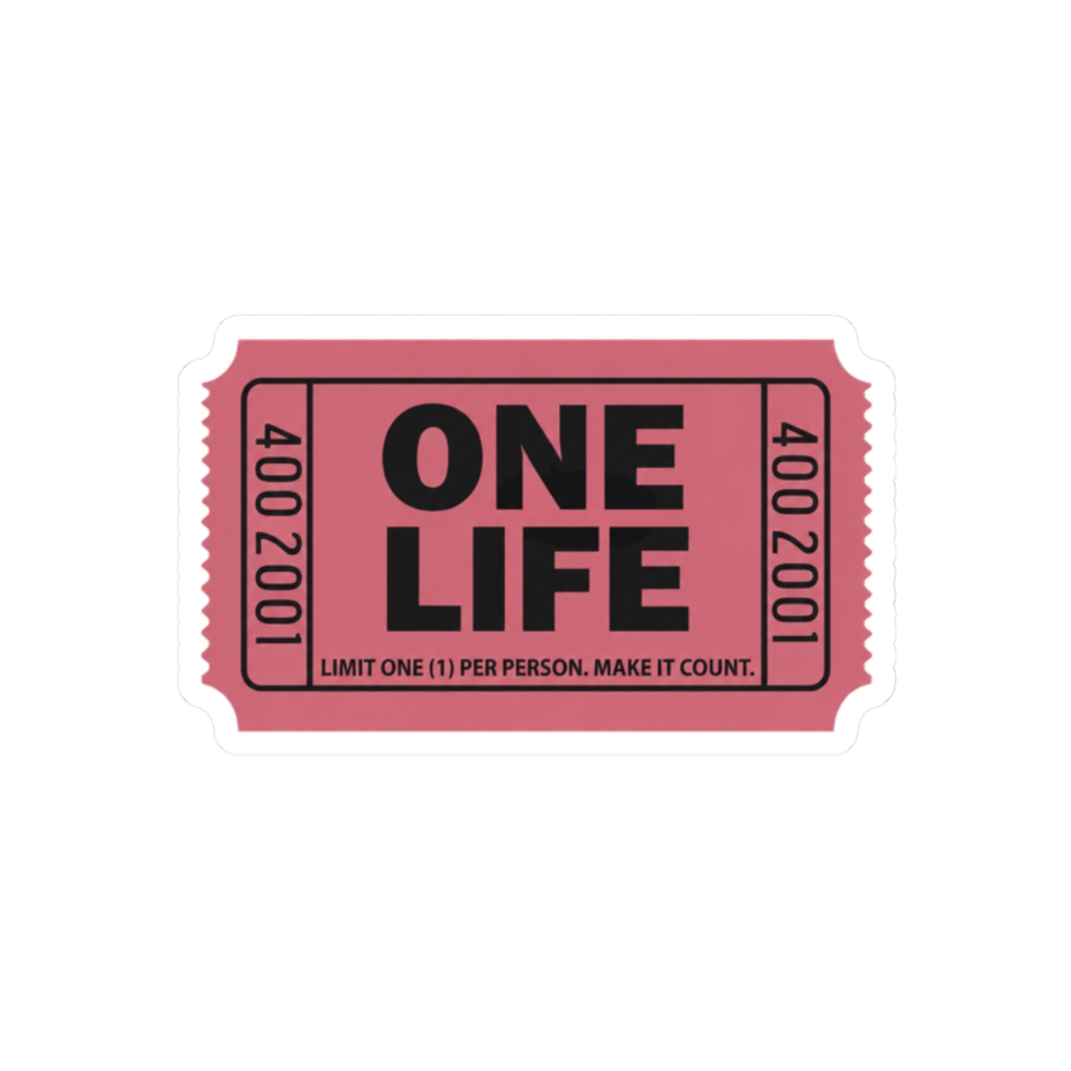 Gary Vee One Life Bold Black Sticker | Motivational Vinyl Decal - alternate angle 3, merchandise