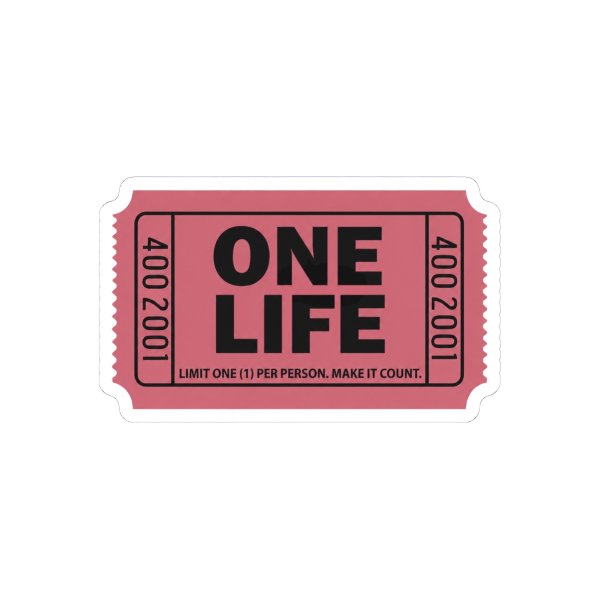 Gary Vee One Life Bold Black Sticker | Motivational Vinyl Decal - alternate angle 1, merchandise