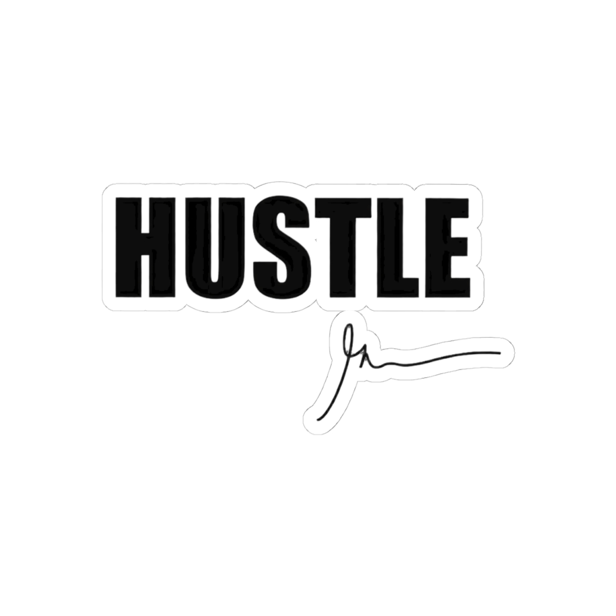Gary Vee Hustle Bold Sticker | Motivational Vinyl Decal - alternate angle 1, merchandise