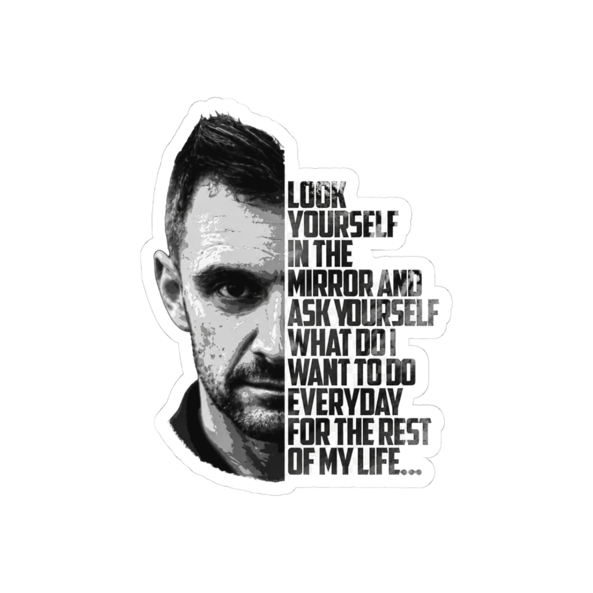 Gary Vee Crush It Quote Sticker | Bold Black & White Vinyl Decal