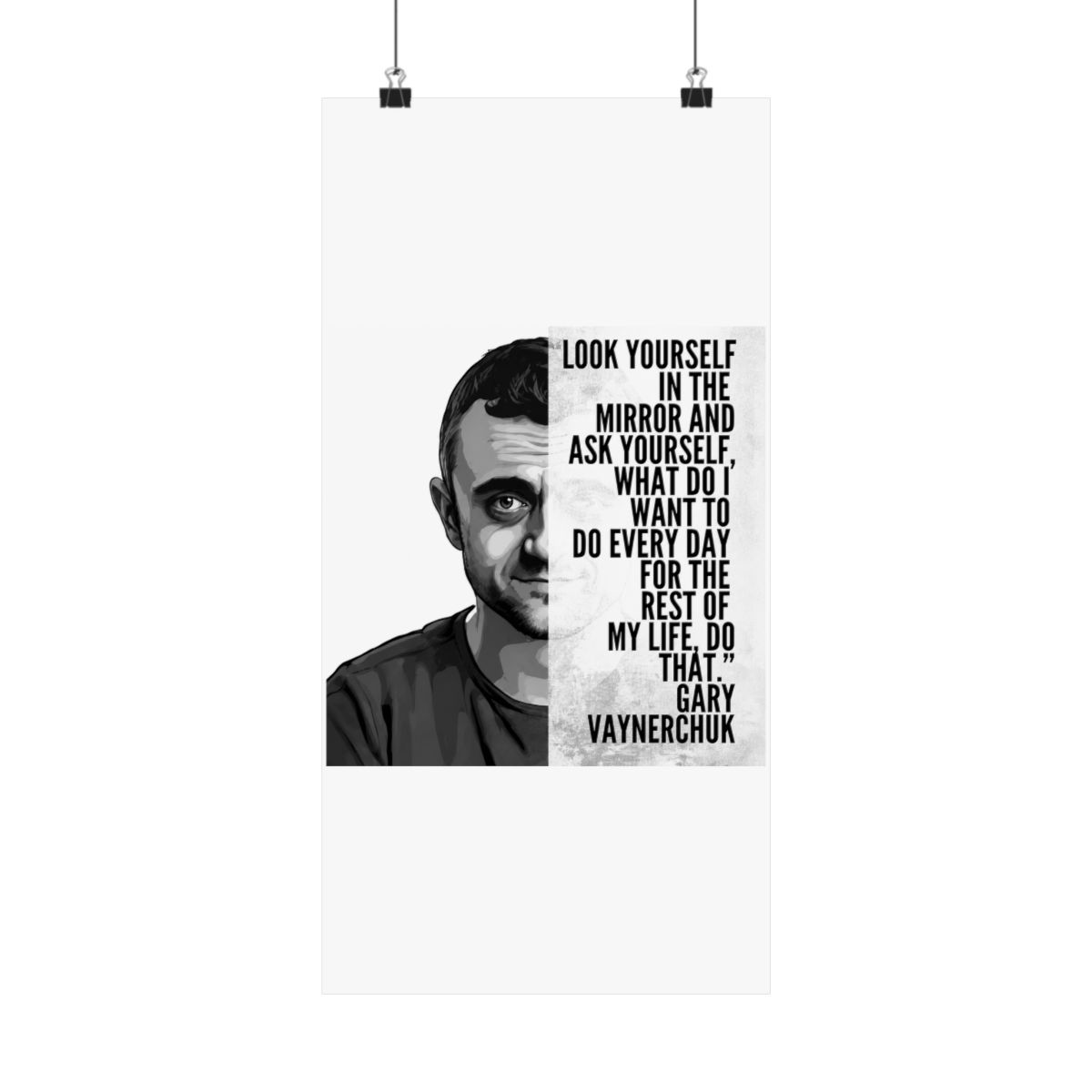 Gary Vee Motivational Quote Satin Posters (210gsm) - alternate angle 3, merchandise