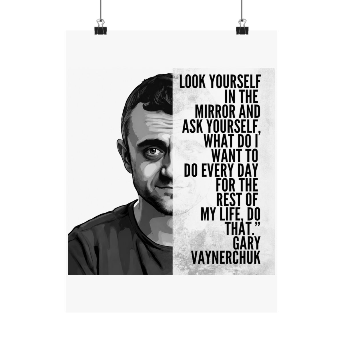 Gary Vee Motivational Quote Satin Posters (210gsm) - alternate angle 2, merchandise