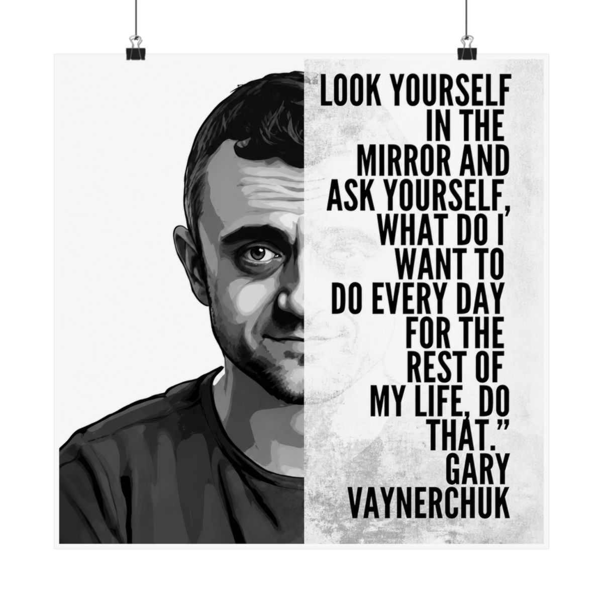 Gary Vee Motivational Quote Satin Posters (210gsm) - alternate angle 5, merchandise